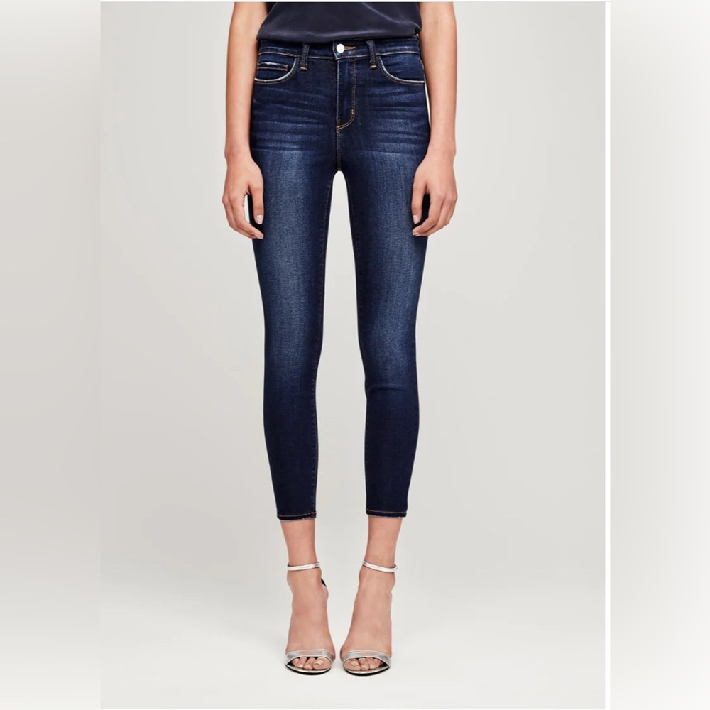 nwt l’agence dark vintage blue wash high rise margot jean baltic